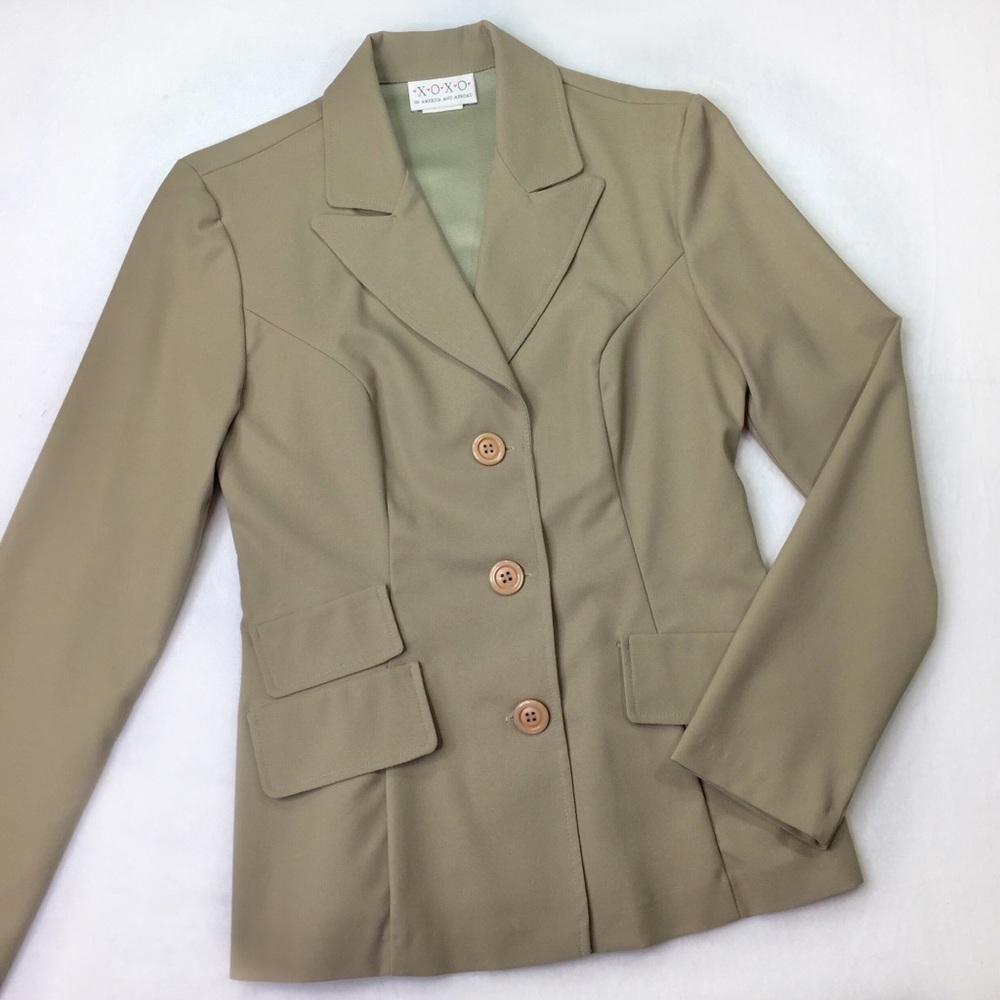 XOXO 90s Blazer Neutral Light Green Fitted 3Button